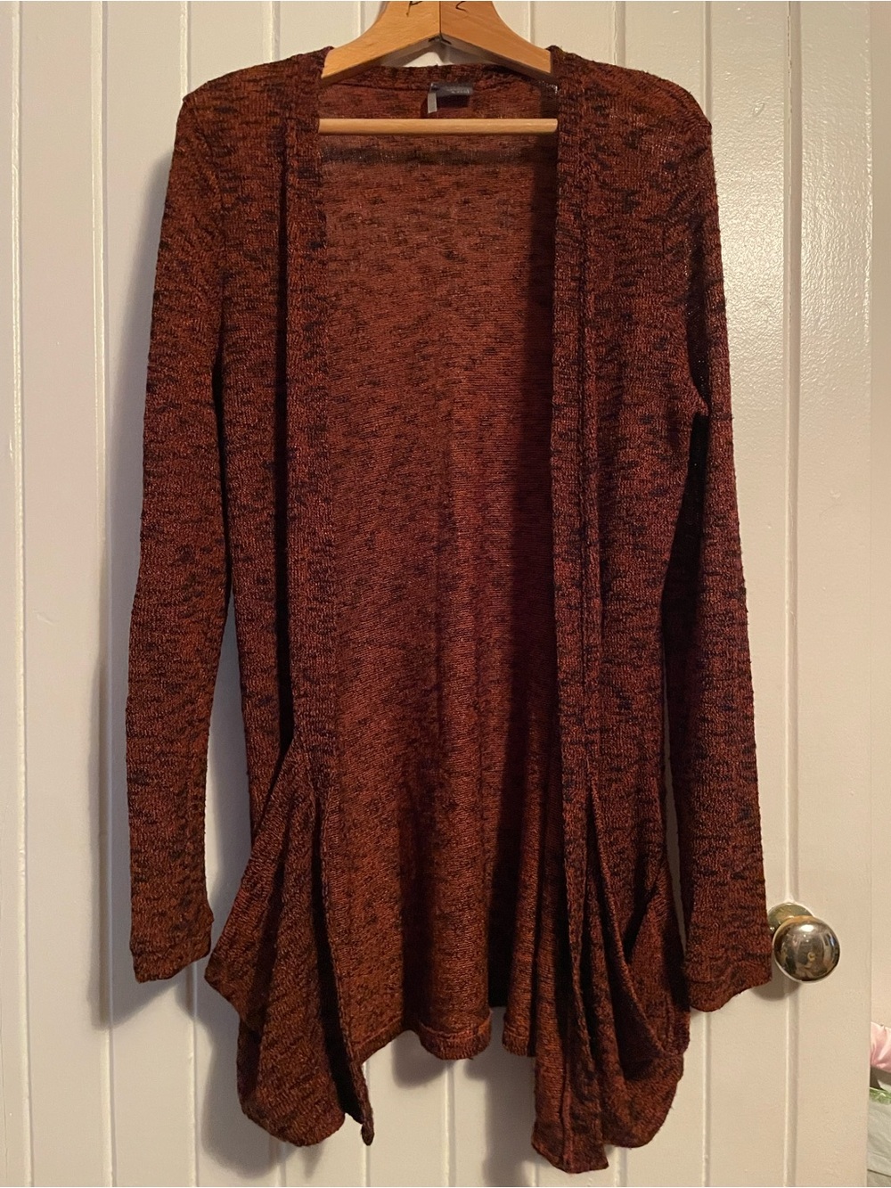 Sparkle & Fade UO Urban Outfitters green marl knit cardigan in orange